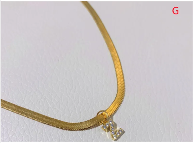 ZircaCharm Initial Pendant Necklace
