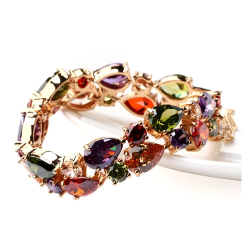 Mona Lisa Zircon Bracelet with AAA Eco-Friendly Gold Plating
