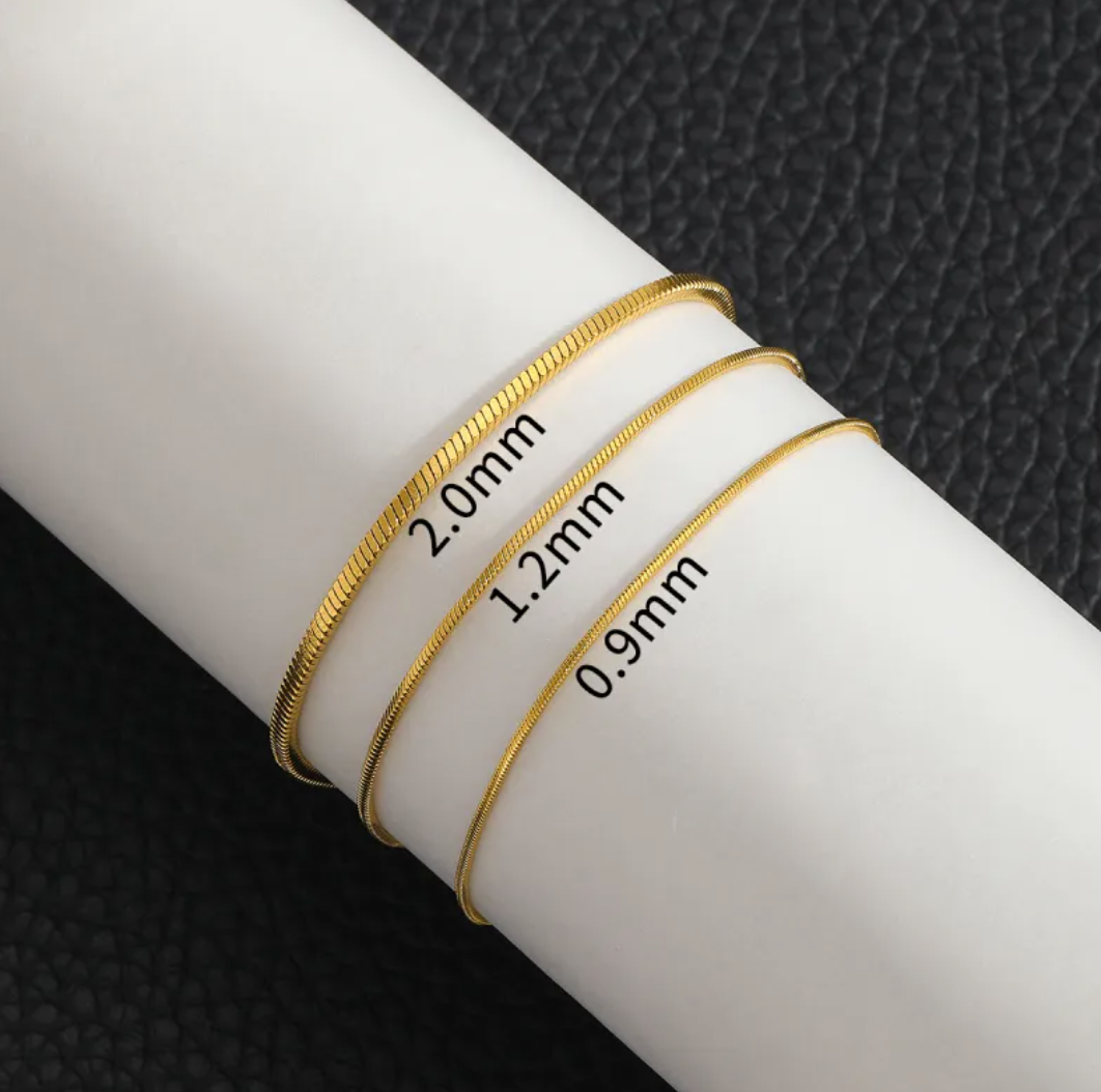 Gold-Plated Snake Chain Bracelet