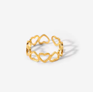 Twisted 18K Gold Plated Adjustable Ring