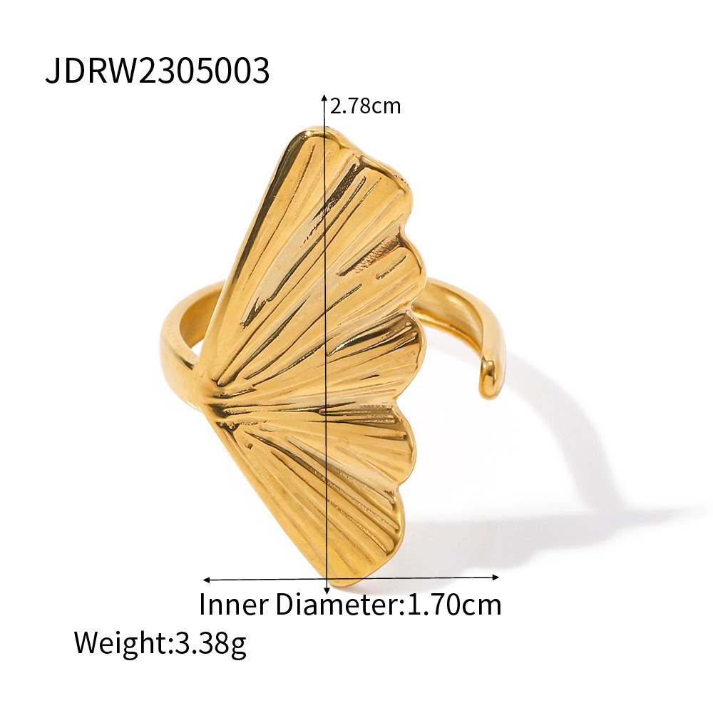 Twisted 18K Gold Plated Adjustable Ring
