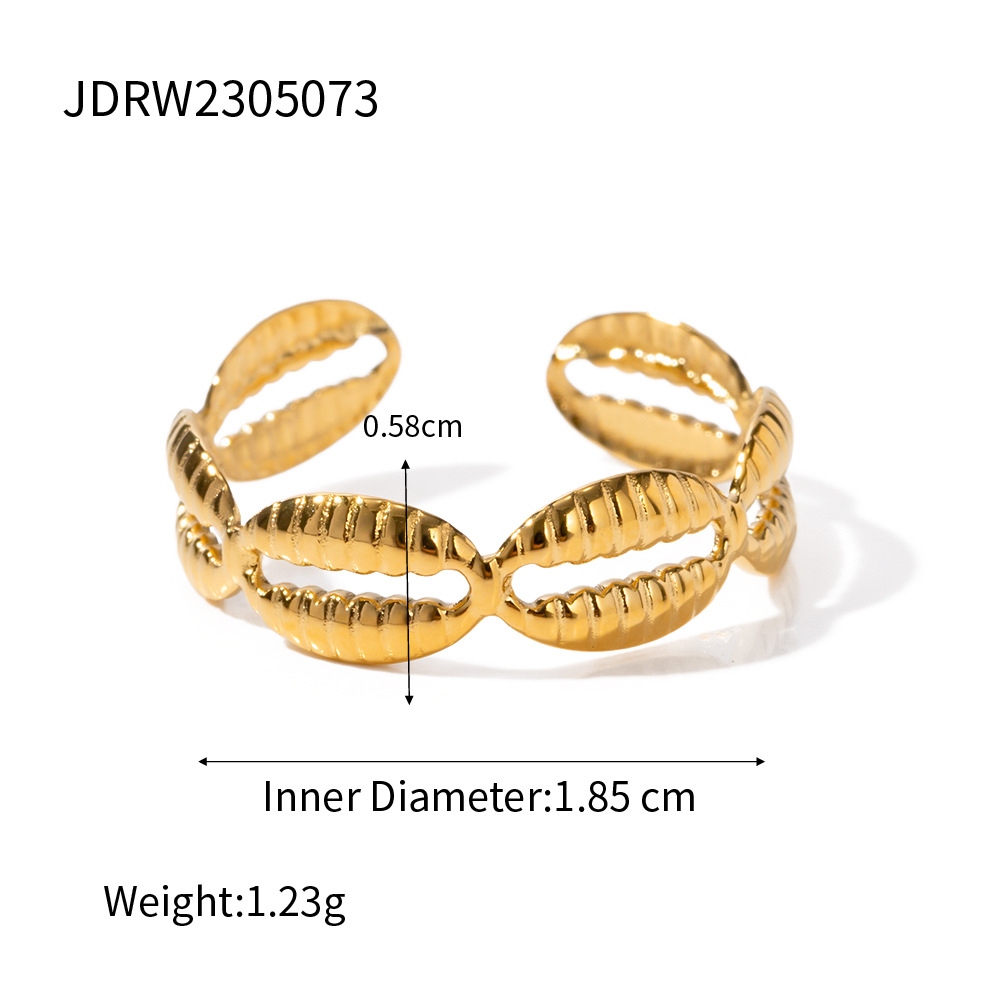 Twisted 18K Gold Plated Adjustable Ring