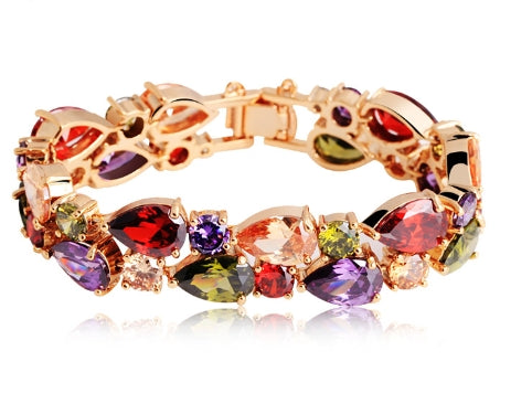 Mona Lisa Zircon Bracelet with AAA Eco-Friendly Gold Plating