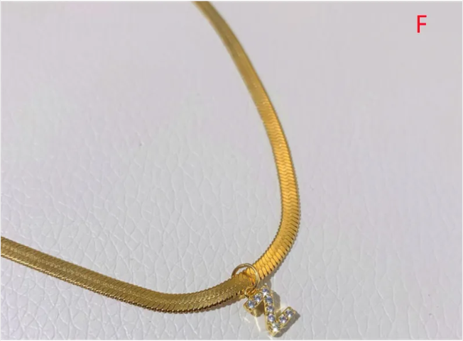 ZircaCharm Initial Pendant Necklace