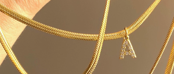 ZircaCharm Initial Pendant Necklace