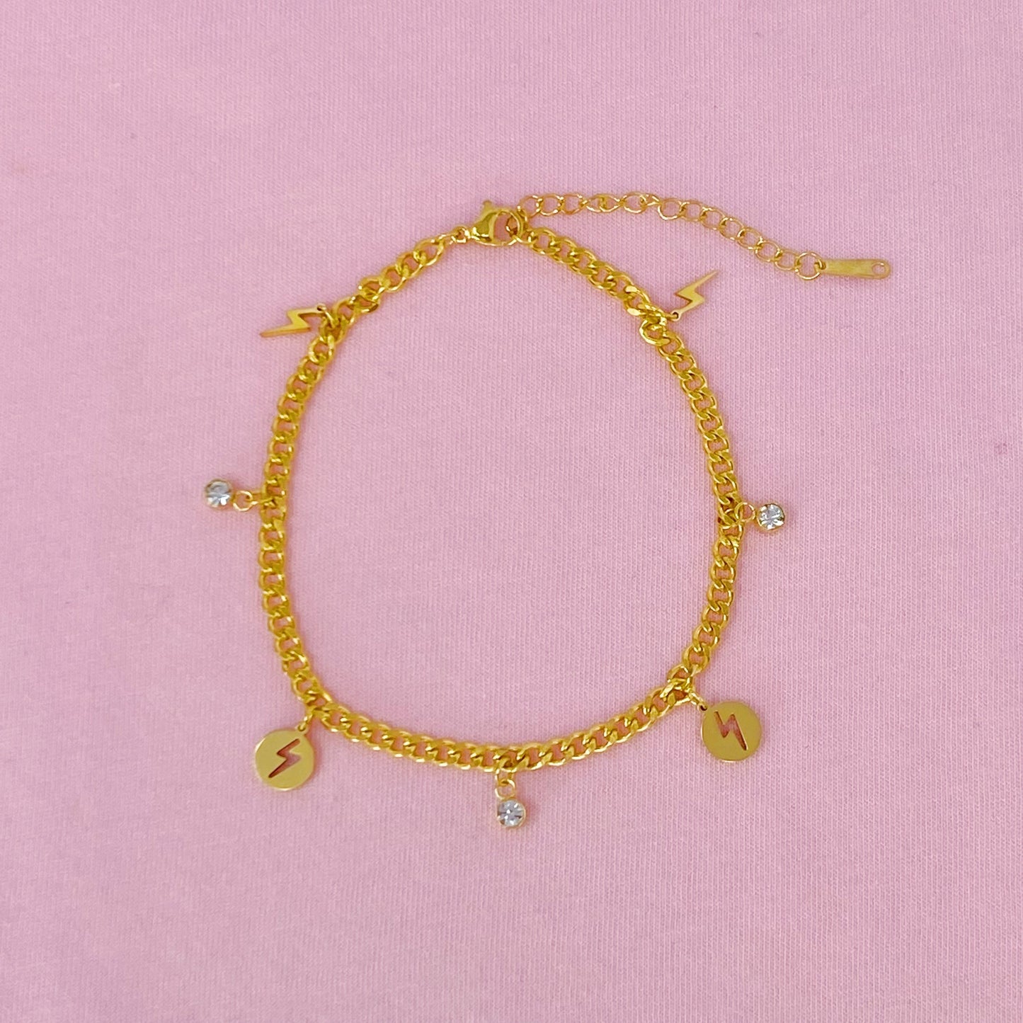 Lightening Bolt Chain Anklet