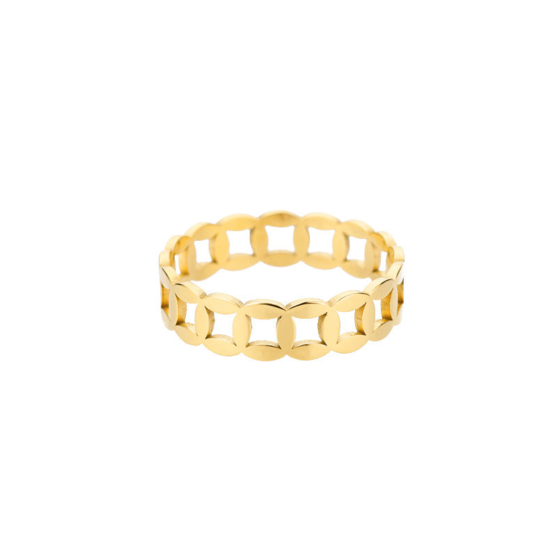 18k Gold Plated Stainless Steel Ring