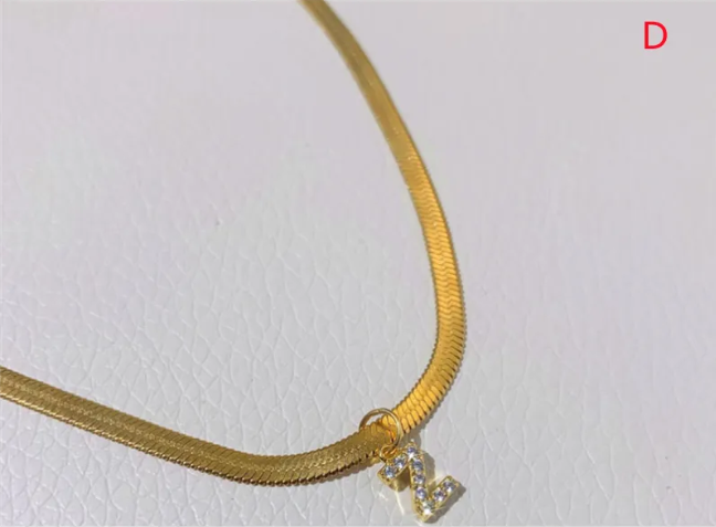 ZircaCharm Initial Pendant Necklace
