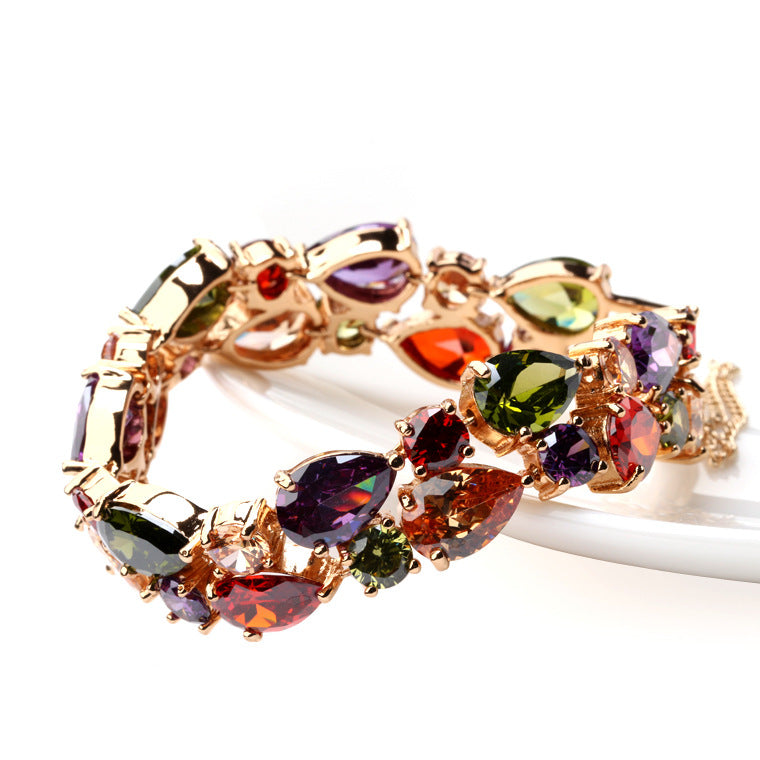 Mona Lisa Zircon Bracelet with AAA Eco-Friendly Gold Plating